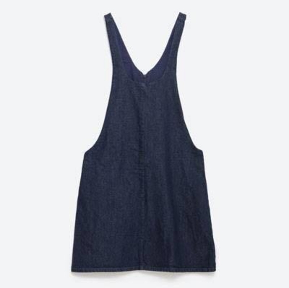 Zara Trafaluc - Denim Dungaree Jumper Pinafore Apron Dress 9123/285/401 | Large - Picture 13 of 16